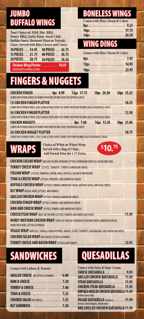 Burmont Pizza Menu 5